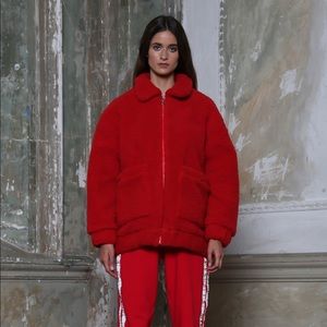 I.AM.GIA red teddy coat